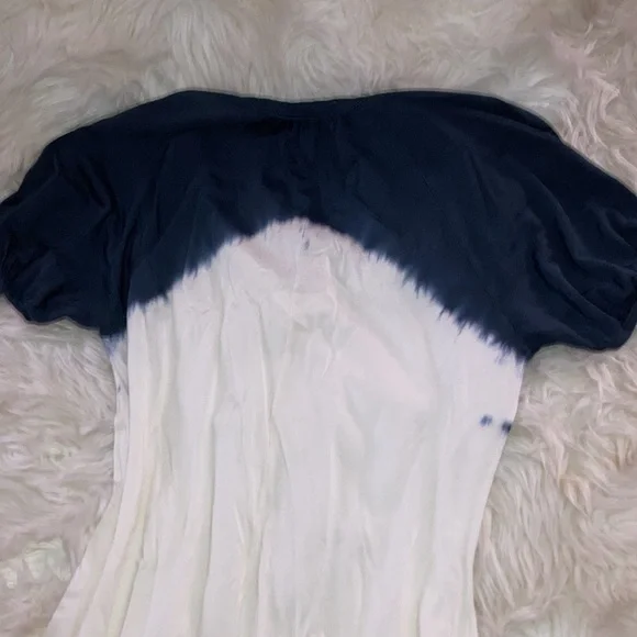 ZARA Blue White Ombre Dress Tunic Top Dress with Balloon Sleeves M - Picture 12 of 15